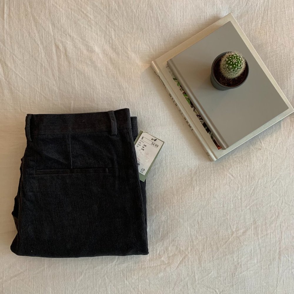 Brand new! H&M grey corduroy pants. 32 regular fit